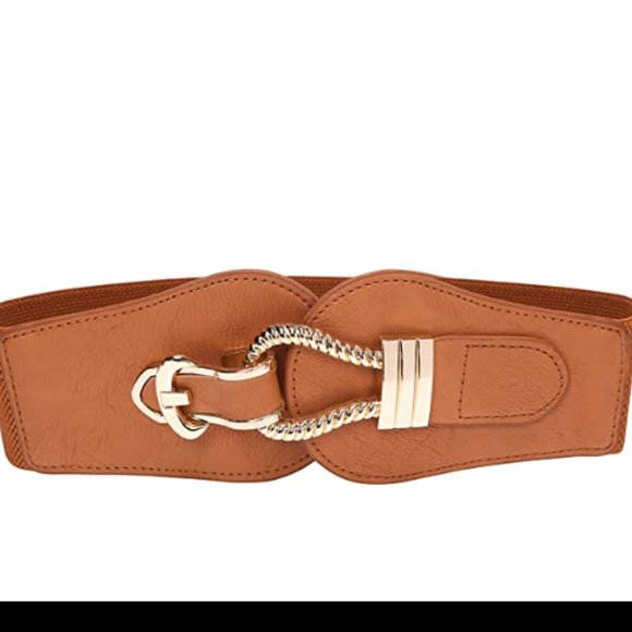 Wide Elastic Vintage Cinch Buckle Retro Belt main image 2